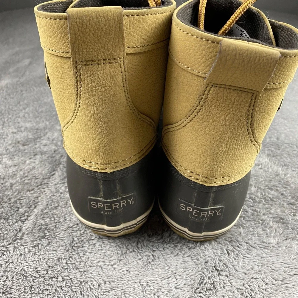 Sperry Kids Bowline Duck Boots Youth Boys Size 4M Brown Tan